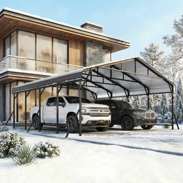 TitanShield Heavy-Duty Metal Carport with Reinforced Wind-Resistant Frame